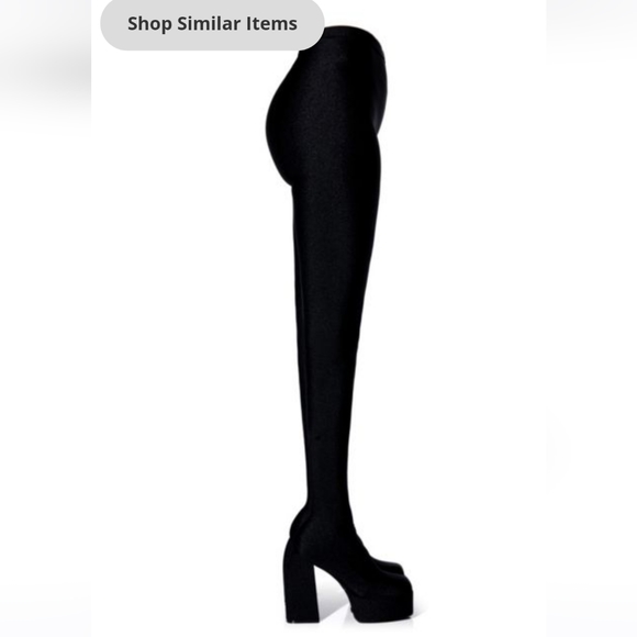 STRETCH CHUNKY HEEL PANT BOOT IN BLACK size 7.5 - Picture 3 of 7